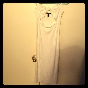 Sexy White bikini top dress